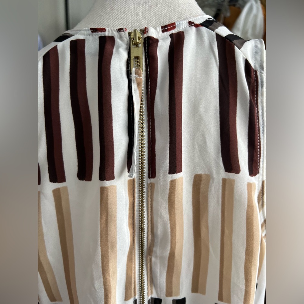 Apt.9 Multi Color Satin Blouse Size M - image 5